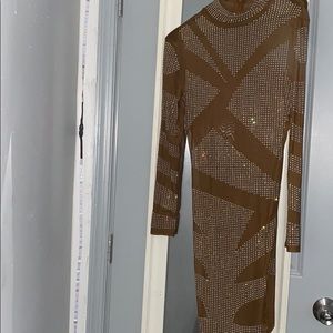 Beaded Dress With Zipper In The Back